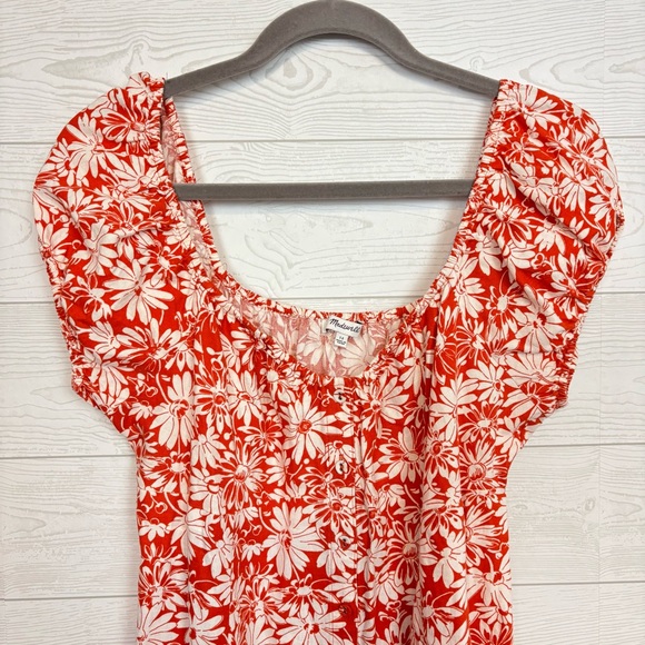 Madewell Margie Mini Dress Abstract Floral Size 12 - Picture 6 of 11